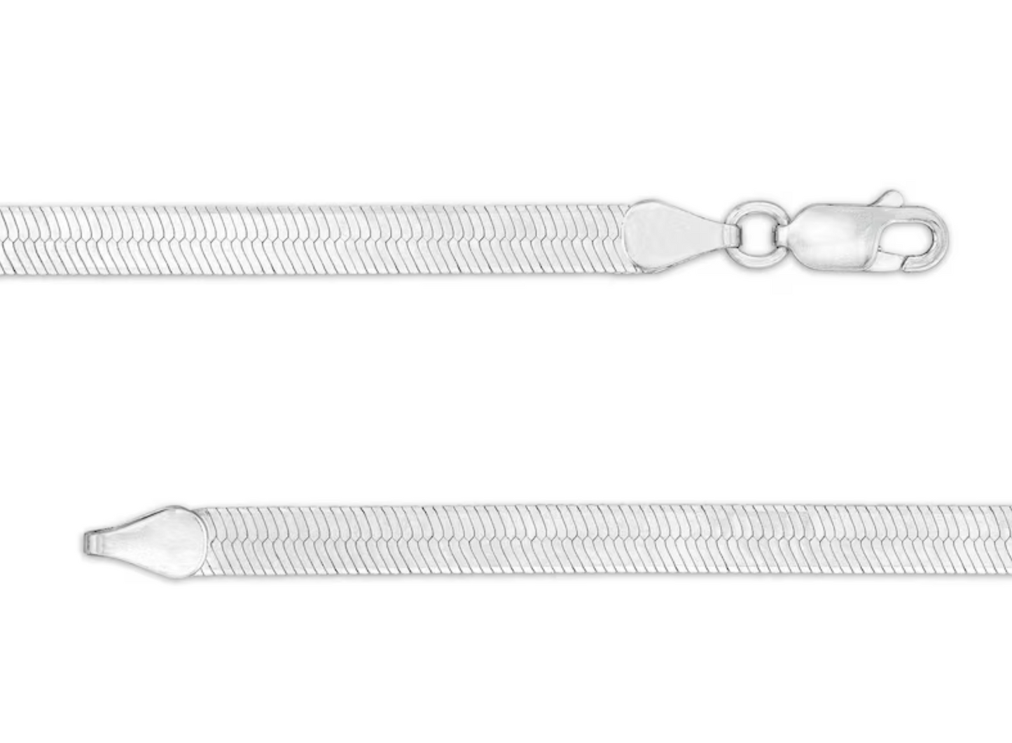 Sterling Silver Herringbone Chain Necklace