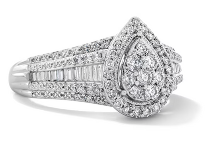 Multi-Diamond Pavé and Channel Set Engagement Ring